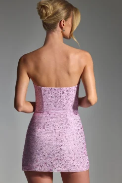 Oh Polly Party Dresses | Homecoming Dresses^Embellished Corset Mini Dress in Peony Pink PeonyPink