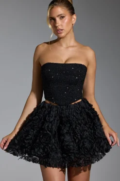 Oh Polly Co-Ords | Tops^Embellished Corset Top in Black