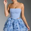Oh Polly Co-Ords | Tops^Embellished Corset Top in Blue