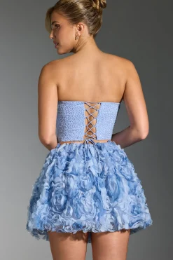 Oh Polly Co-Ords | Tops^Embellished Corset Top in Blue