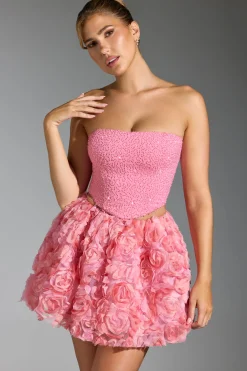Oh Polly Party Dresses | Birthday^Embellished Corset Top in Pink