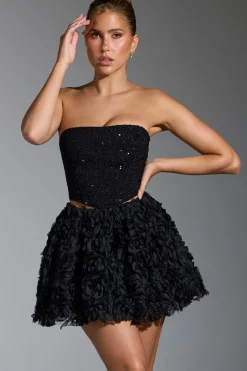 Oh Polly Co-Ords | Tops^Embellished Corset Top in Black