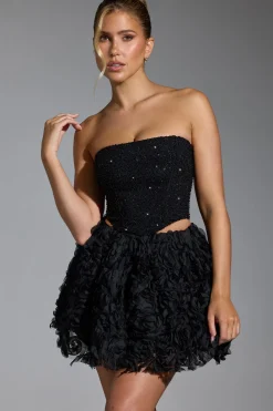 Oh Polly Co-Ords | Tops^Embellished Corset Top in Black