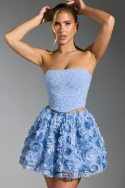 Oh Polly Co-Ords | Tops^Embellished Corset Top in Blue