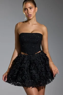 Oh Polly Co-Ords | Tops^Embellished Corset Top in Black