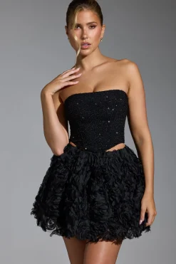 Oh Polly Co-Ords | Tops^Embellished Corset Top in Black