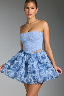 Oh Polly Co-Ords | Tops^Embellished Corset Top in Blue