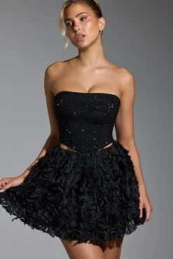 Oh Polly Co-Ords | Tops^Embellished Corset Top in Black
