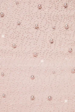 Oh Polly Party Dresses | Birthday^Embellished Cowl Neck Mini Dress in Blush