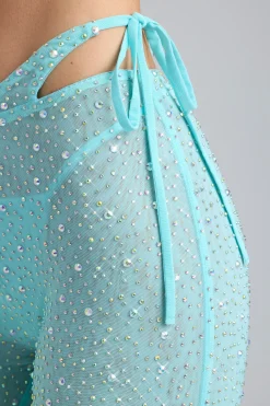 Oh Polly Women'S Clothing Sale - $65 And Under | Women'S Clothing Sale - $40 And Under^Embellished Cut-Out Flared Trousers in Ice Blue IceBlue