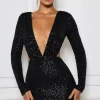 Oh Polly Party Dresses | Night Out^Embellished Cut-Out Mini Dress in Black