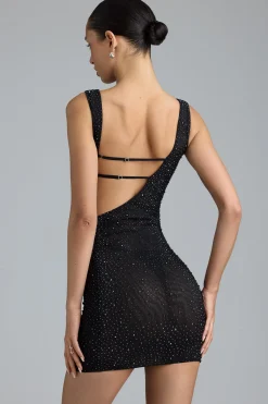Oh Polly Women'S Clothing Sale - $65 And Under^Embellished Cut-Out Mini Dress in Black