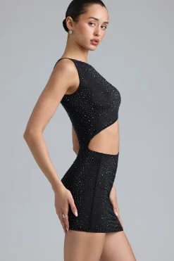 Oh Polly Women'S Clothing Sale - $65 And Under^Embellished Cut-Out Mini Dress in Black