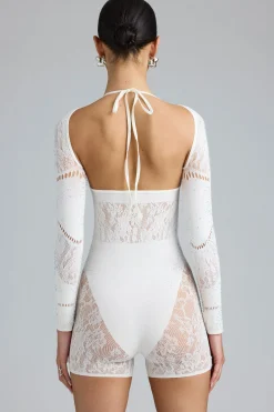 Oh Polly Women'S Clothing Sale - $65 And Under | Women'S Clothing Sale - $40 And Under^Embellished Cut-Out Unitard in Ivory