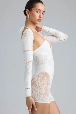 Oh Polly Women'S Clothing Sale - $65 And Under | Women'S Clothing Sale - $40 And Under^Embellished Cut-Out Unitard in Ivory
