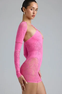 Oh Polly Women'S Clothing Sale - $65 And Under | Women'S Clothing Sale - $40 And Under^Embellished Cut-Out Unitard in Bubblegum Pink BubblegumPink