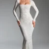 Oh Polly Bride To Be | Embellished Dresses^Embellished Fishtail Maxi Dress in White