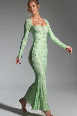 Oh Polly Party Dresses | Homecoming Dresses^Embellished Fishtail Maxi Dress in Pistachio