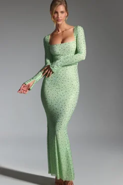 Oh Polly Party Dresses | Homecoming Dresses^Embellished Fishtail Maxi Dress in Pistachio