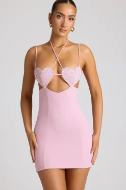 Oh Polly Women'S Clothing Sale - $65 And Under^Embellished Heart Cup Detail Mini Dress in Soft Pink SoftPink