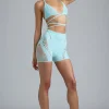 Oh Polly Women'S Clothing Sale - $65 And Under | Women'S Clothing Sale - $40 And Under^Embellished High-Waist Shorts in Ice Blue IceBlue