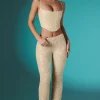 Oh Polly Women'S Clothing Sale - $65 And Under | Women'S Clothing Sale - $40 And Under^Embellished Lace Low Rise Trousers in Ivory