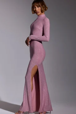 Oh Polly Wedding Guest | Party Dresses^Embellished Long Sleeve Evening Gown in Light Pink LightPink