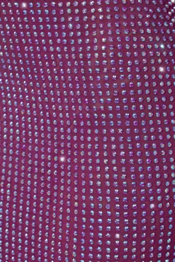 Oh Polly Party Dresses | Birthday^Embellished Low Back Neck Strap Mini Dress in Plum