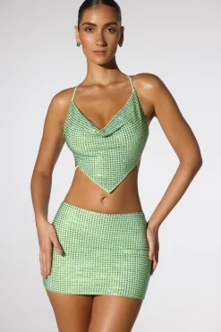 Oh Polly Women'S Clothing Sale - $65 And Under | Women'S Clothing Sale - $40 And Under^Embellished Low Rise Mini Skirt in Sage Green SageGreen