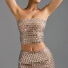Oh Polly Skirts & Skorts | Co-Ords^Embellished Low-Rise Micro Mini Skirt in Almond