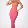 Oh Polly Party Dresses | Birthday^Embellished Maxi Dress in Red and Orange Ombré RedandOrangeOmbre
