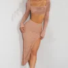 Oh Polly Women'S Clothing Sale - $65 And Under | Women'S Clothing Sale - $40 And Under^Embellished Maxi Skirt in Beige