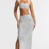 Oh Polly Party Dresses | Bride To Be^Embellished Mid Rise Gown Skirt in Silver