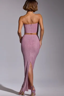 Oh Polly Women'S Clothing Sale - $65 And Under | Women'S Clothing Sale - $40 And Under^Embellished Mid Rise Gown Skirt in Light Pink LightPink