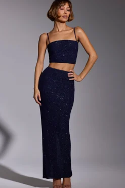 Oh Polly Skirts & Skorts | Co-Ords^Embellished Mid Rise Gown Skirt in Royal Indigo RoyalIndigo