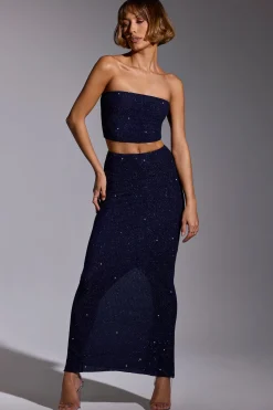 Oh Polly Skirts & Skorts | Co-Ords^Embellished Mid Rise Gown Skirt in Royal Indigo RoyalIndigo