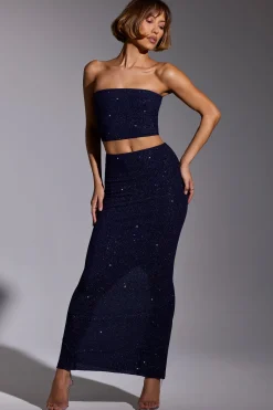 Oh Polly Skirts & Skorts | Co-Ords^Embellished Mid Rise Gown Skirt in Royal Indigo RoyalIndigo