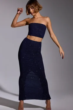 Oh Polly Skirts & Skorts | Co-Ords^Embellished Mid Rise Gown Skirt in Royal Indigo RoyalIndigo