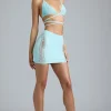 Oh Polly Women'S Clothing Sale - $65 And Under | Women'S Clothing Sale - $40 And Under^Embellished Mid-Rise Mini Skirt in Ice Blue IceBlue
