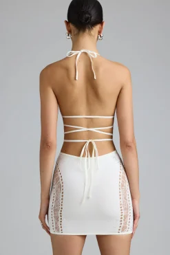 Oh Polly Women'S Clothing Sale - $65 And Under | Women'S Clothing Sale - $40 And Under^Embellished Mid-Rise Mini Skirt in Ivory