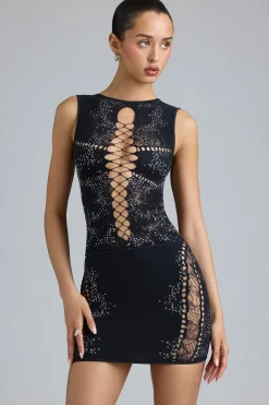 Oh Polly Women'S Clothing Sale - $65 And Under | Women'S Clothing Sale - $40 And Under^Embellished Mid-Rise Mini Skirt in Black