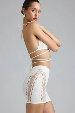 Oh Polly Women'S Clothing Sale - $65 And Under | Women'S Clothing Sale - $40 And Under^Embellished Mid-Rise Mini Skirt in Ivory