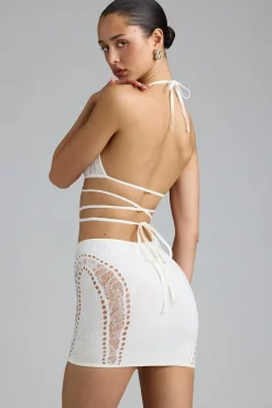Oh Polly Women'S Clothing Sale - $65 And Under | Women'S Clothing Sale - $40 And Under^Embellished Mid-Rise Mini Skirt in Ivory