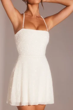 Oh Polly Party Dresses | Bride To Be^Embellished Multi Wear A-Line Mini Dress in White