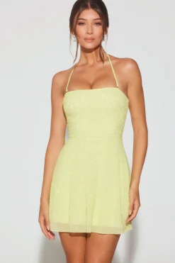 Oh Polly Women'S Clothing Sale - $65 And Under | Wedding Guest^Embellished Multi Wear A-Line Mini Dress in Lime Green LimeGreen