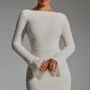 Oh Polly Party Dresses | Birthday^Embellished Open-Back A-Line Mini Dress in White