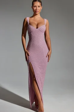 Oh Polly Party Dresses | Homecoming Dresses^Embellished Open-Back Maxi Dress in Mauve