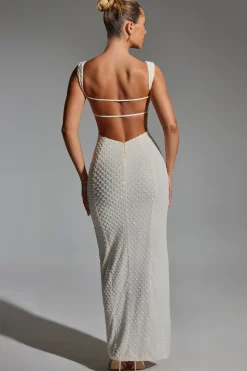 Oh Polly Party Dresses | Bride To Be^Embellished Open-Back Maxi Dress in White