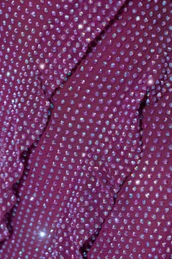 Oh Polly Party Dresses | Birthday^Embellished Ruffle Mini Dress in Plum