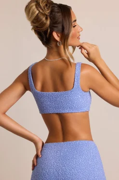 Oh Polly Co-Ords | Tops^Embellished Square Neck Bralette in Powder Blue PowderBlue